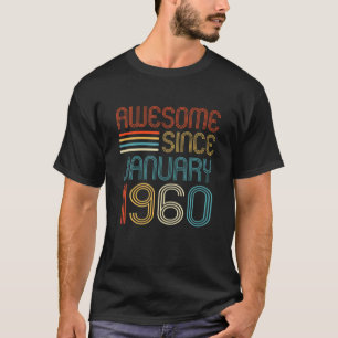 T-shirt Magnifique Depuis Janvier 1960 62E Anniversaire Ré