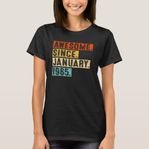 T-shirt Magnifique depuis janvier 1965 58e anniversaire Re