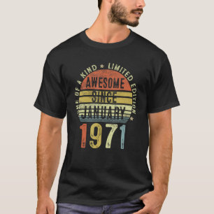 T-shirt Magnifique Depuis Janvier 1971 52 Ans 52e Naissanc