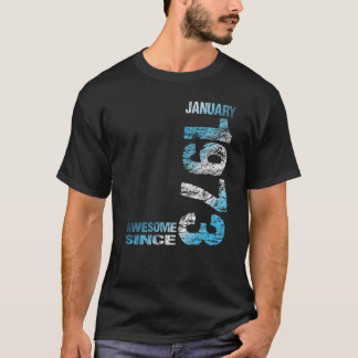 T-shirt Magnifique depuis janvier 1973 50e anniversaire Né