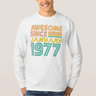 T-shirt Magnifique depuis janvier 1977 Janvier anniversair