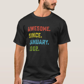 T-shirt Magnifique Depuis Janvier 2002 21E Cadeau Annivers