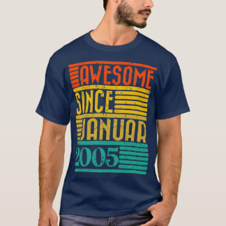 T-shirt Magnifique Depuis Janvier 2005 19 Ans 19e Naissanc