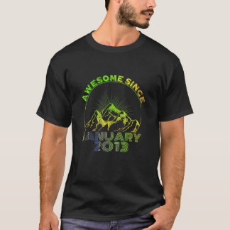 T-shirt Magnifique Depuis Janvier 2013 9 Ans 9E Anniversai