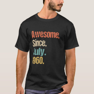 T-shirt Magnifique Depuis Juillet 1960 62E Anniversaire Vi