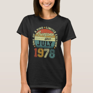 T-shirt Magnifique depuis juillet 1978 44e anniversaire 44