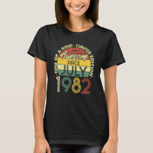 T-shirt Magnifique Depuis Juillet 1982 40 Ans 40ème Annive