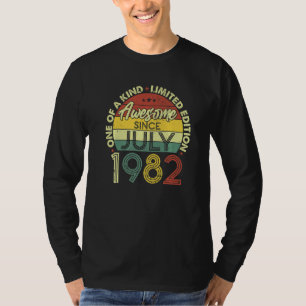 T-shirt Magnifique Depuis Juillet 1982 40 Ans 40ème Annive