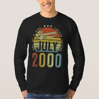 T-shirt Magnifique Depuis Juillet 2000 Vintage 22ème Anniv