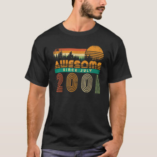 T-shirt Magnifique Depuis Juillet 2001 Anniversaire Pour H