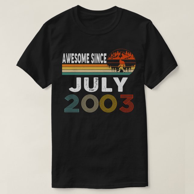 T-shirt Magnifique Depuis Juillet 2003 (Design devant)