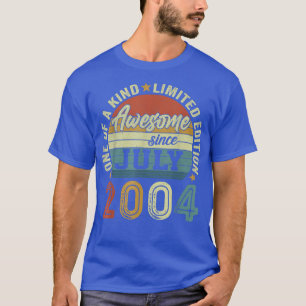 T-shirt Magnifique Depuis Juillet 2004 18 Ans 18ème Annive