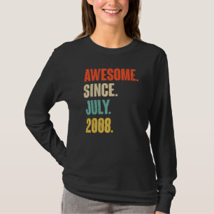T-shirt Magnifique Depuis Juillet 2008 14 Ans 14 Ans