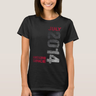 T-shirt Magnifique depuis juillet 2014 9e anniversaire Né