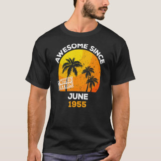 T-shirt Magnifique depuis juin 1955 Retro Hommes & Femmes 