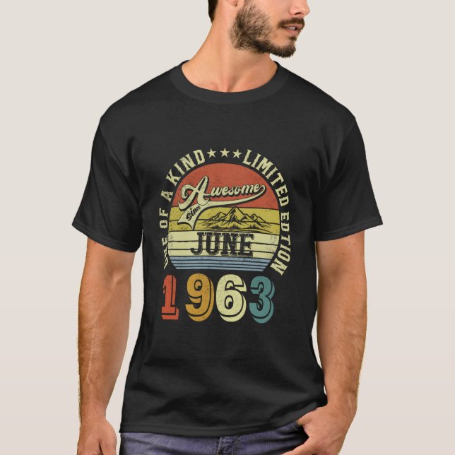 T-shirt Magnifique Depuis Juin 1963 L'Un Des (Devant)