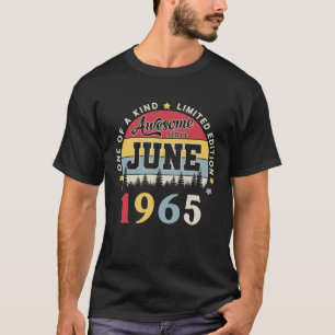 T-shirt Magnifique Depuis Juin 1965 Vintage Anniversaire R