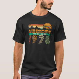 T-shirt Magnifique Depuis Juin 1978 Anniversaire Pour Homm