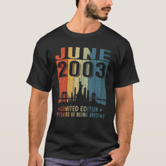 T-shirt Magnifique depuis juin 2003 19e anniversaire Vinta