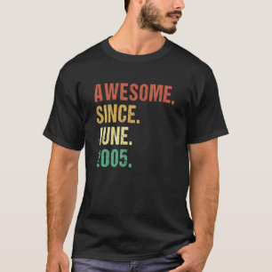 T-shirt Magnifique depuis juin 2005 17e anniversaire 17 an