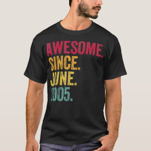 T-shirt Magnifique depuis juin 2005 17e anniversaire 17 an