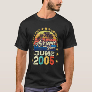 T-shirt Magnifique depuis juin 2005 Vintage 17ème annivers