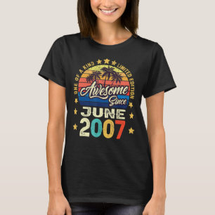 T-shirt Magnifique depuis juin 2007 Vintage 15ème annivers