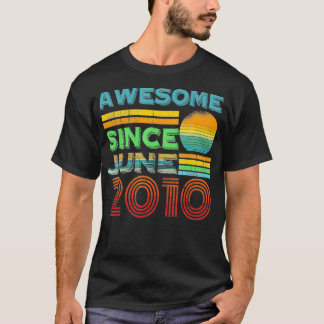 T-shirt Magnifique Depuis Juin 2010 11 Ans 11ème Anniversa