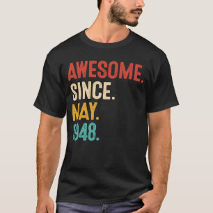 T-shirt Magnifique depuis mai 1948 75e anniversaire Retro 