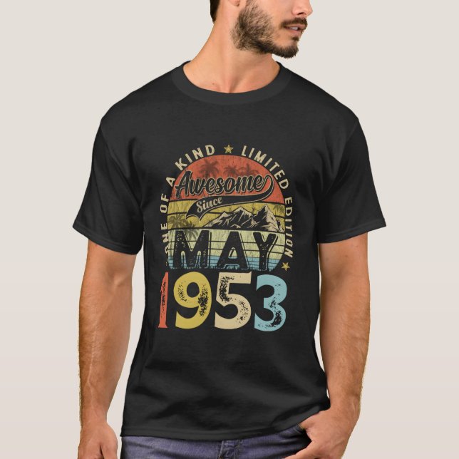 T-shirt Magnifique Depuis Mai 1953 70E Pour (Devant)