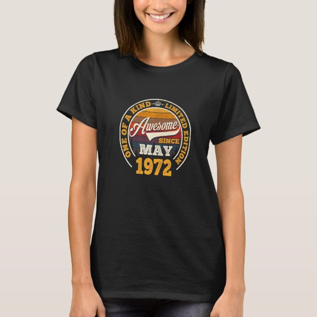 T-shirt Magnifique depuis mai 1972 50e anniversaire 50 ans (Devant)
