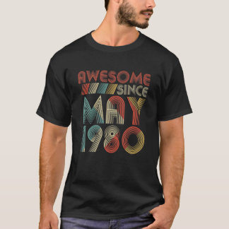 T-shirt Magnifique Depuis MAI 1980 39E Anniversaire Cadeau