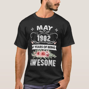 T-shirt Magnifique depuis mai 1982 40e anniversaire 40 ans