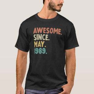 T-shirt Magnifique Depuis Mai 1989 33E Cadeau Anniversaire
