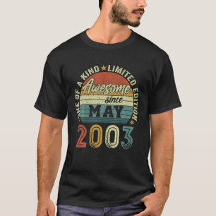 T-shirt Magnifique Depuis Mai 2003 19 Ans 19E Anniversaire
