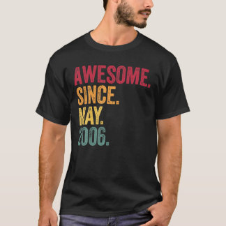 T-shirt Magnifique Depuis Mai 2006 15E Anniversaire 15 Ans