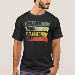 T-shirt Magnifique depuis mars 01 2009 Adolescent officiel