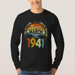 T-shirt Magnifique depuis mars 1941 81ème anniversaire Vin