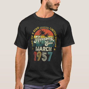T-shirt Magnifique depuis mars 1957 Vintage 65ème annivers