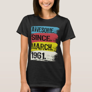 T-shirt Magnifique Depuis Mars 1961 Pisces Aries Zodiac 62