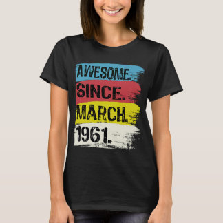 T-shirt Magnifique Depuis Mars 1961 Pisces Aries Zodiac 62