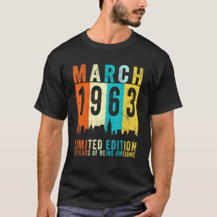T-shirt Magnifique depuis mars 1963 59e anniversaire Vinta