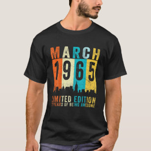 T-shirt Magnifique Depuis Mars 1965 57E Anniversaire Vinta