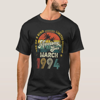 T-shirt Magnifique Depuis Mars 1994 Vintage 28ème Annivers