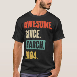 T-shirt Magnifique depuis mars 2004 Anniversaire 19ème Déc