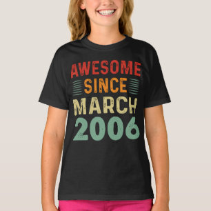 T-shirt Magnifique depuis mars 2006 chemise d'anniversaire