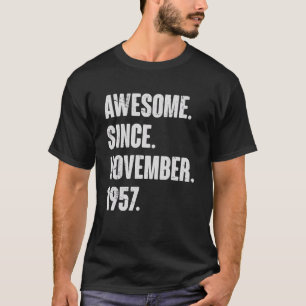 T-shirt Magnifique depuis novembre 1957 65 ans 65e anniver