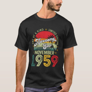 T-shirt Magnifique Depuis Novembre 1959 64E Cadeaux Annive