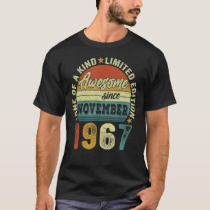 T-shirt Magnifique Depuis Novembre 1967 55 Ans Garçon 55èm