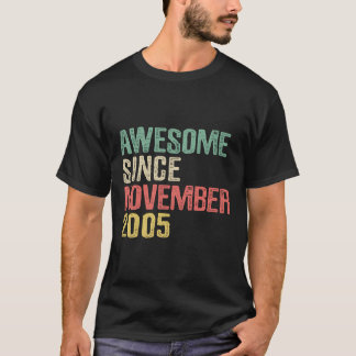 T-shirt Magnifique Depuis Novembre 2005 14 Ans 14E Birt